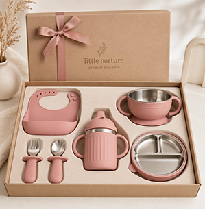 Custom silicone baby feeding set combination bundle